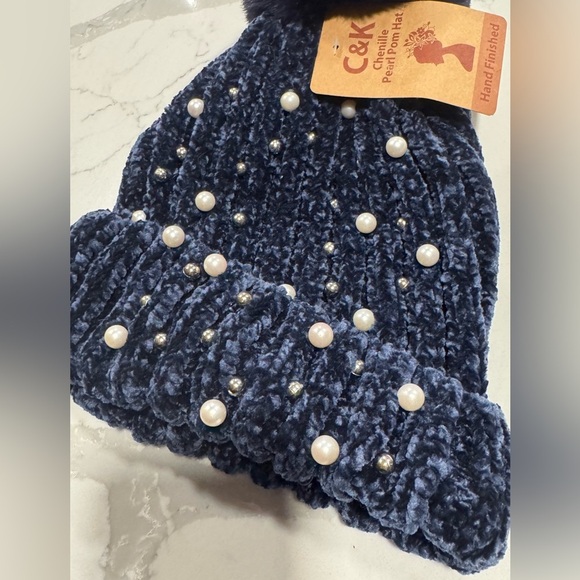 C&K Pearl Winter Pom Pom Hat - Picture 2 of 5